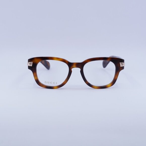Gucci GG1518O 002 Eyeglasses Havana 51mm Square Frame - Picture 3 of 11